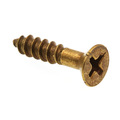 Prime-Line Wood Screw, Flat Head, Phillips Drive #8 X 3/4in Solid Brass 25PK 9035033